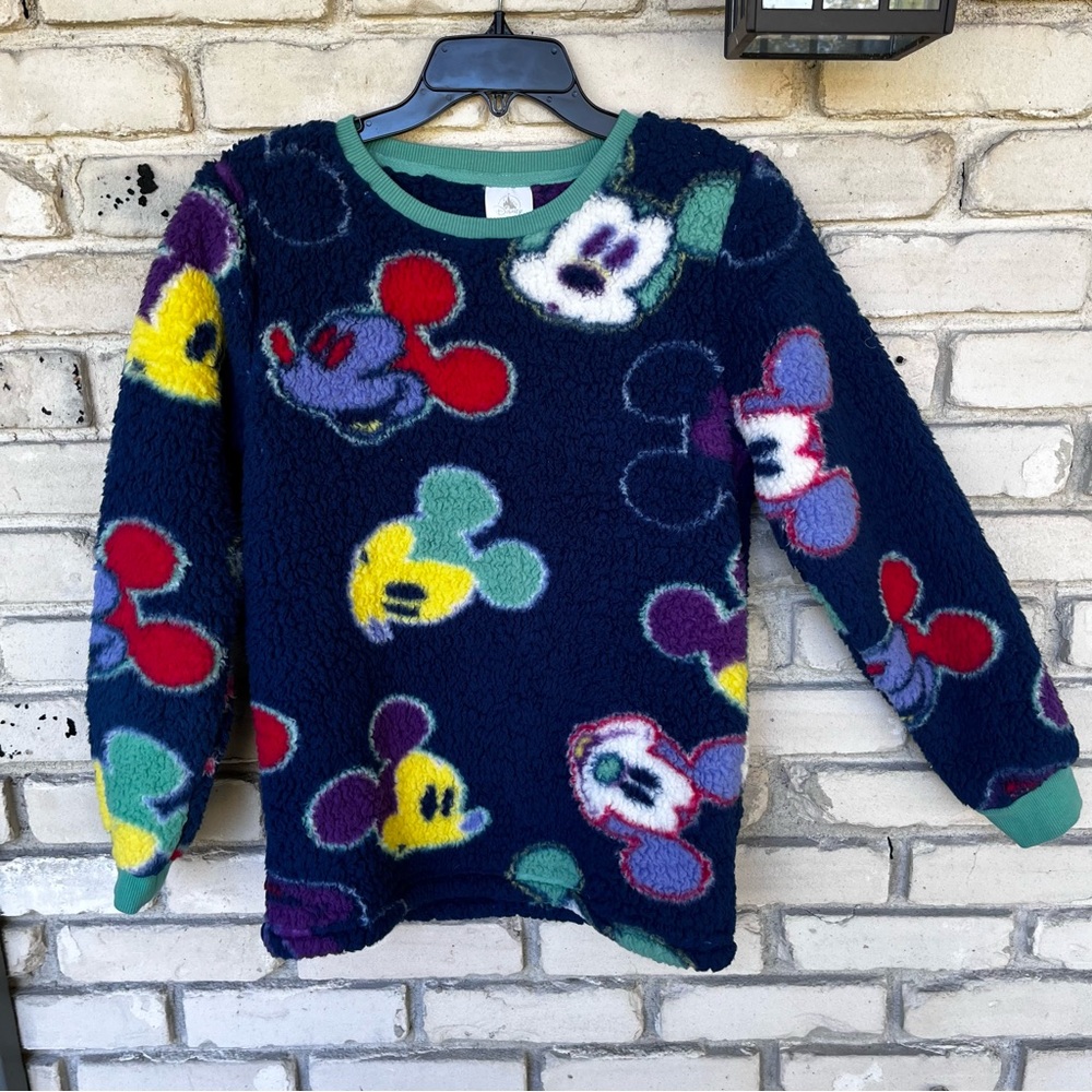 Disney Multicolor Mickey Mouse face Fleece Sweater/sweatshirt